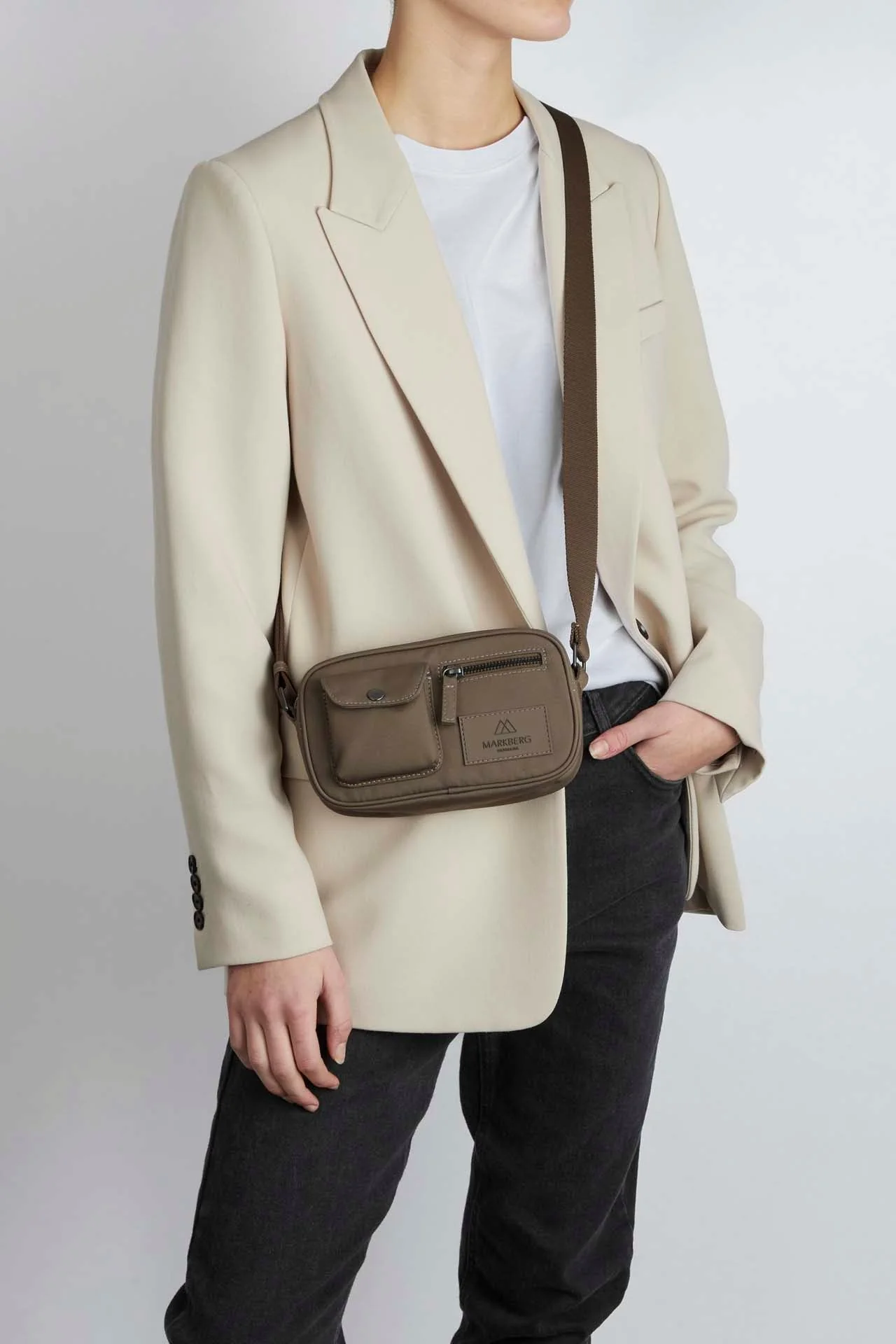 DarlaMBG Small Crossbody Bag, Monochrome - Image 3