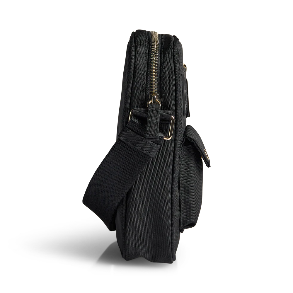 DarlaMBG Tall Crossbody Bag, Monochrome, Gold - Image 6