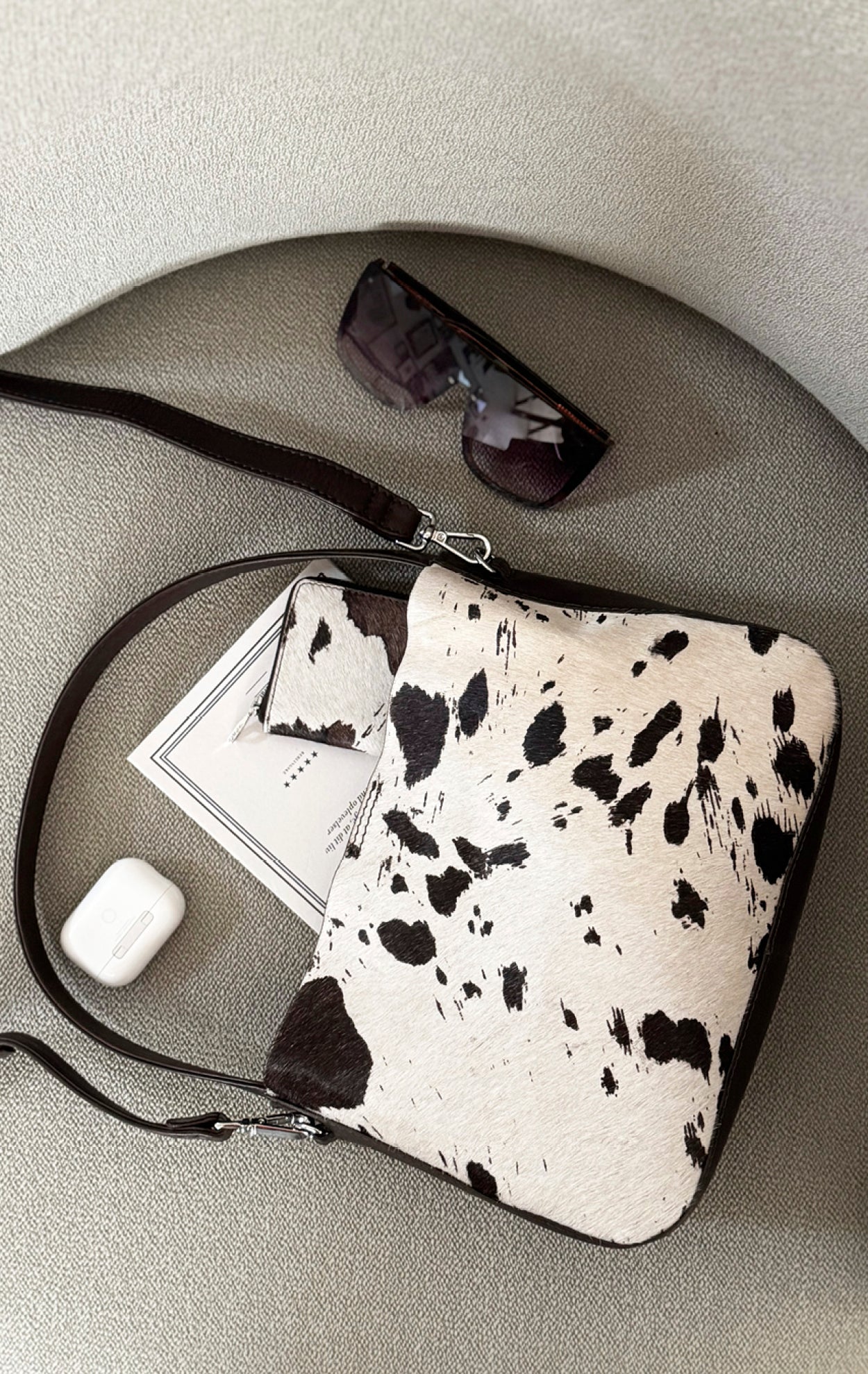 EsaMBG Crossbody Bag, Cow Print - Image 3