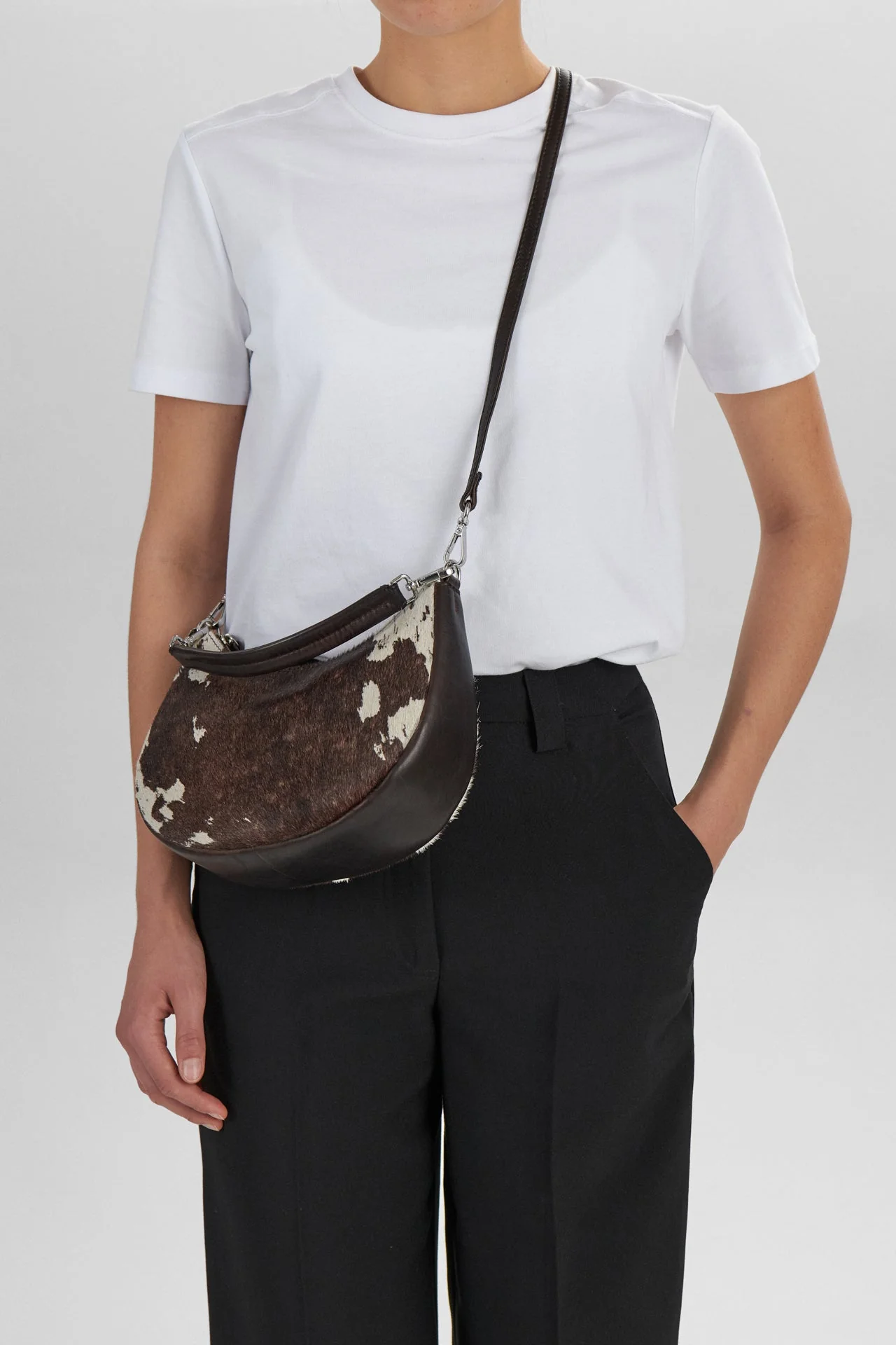 HeliaMBG Crossbody Bag, Cow Print - Image 4
