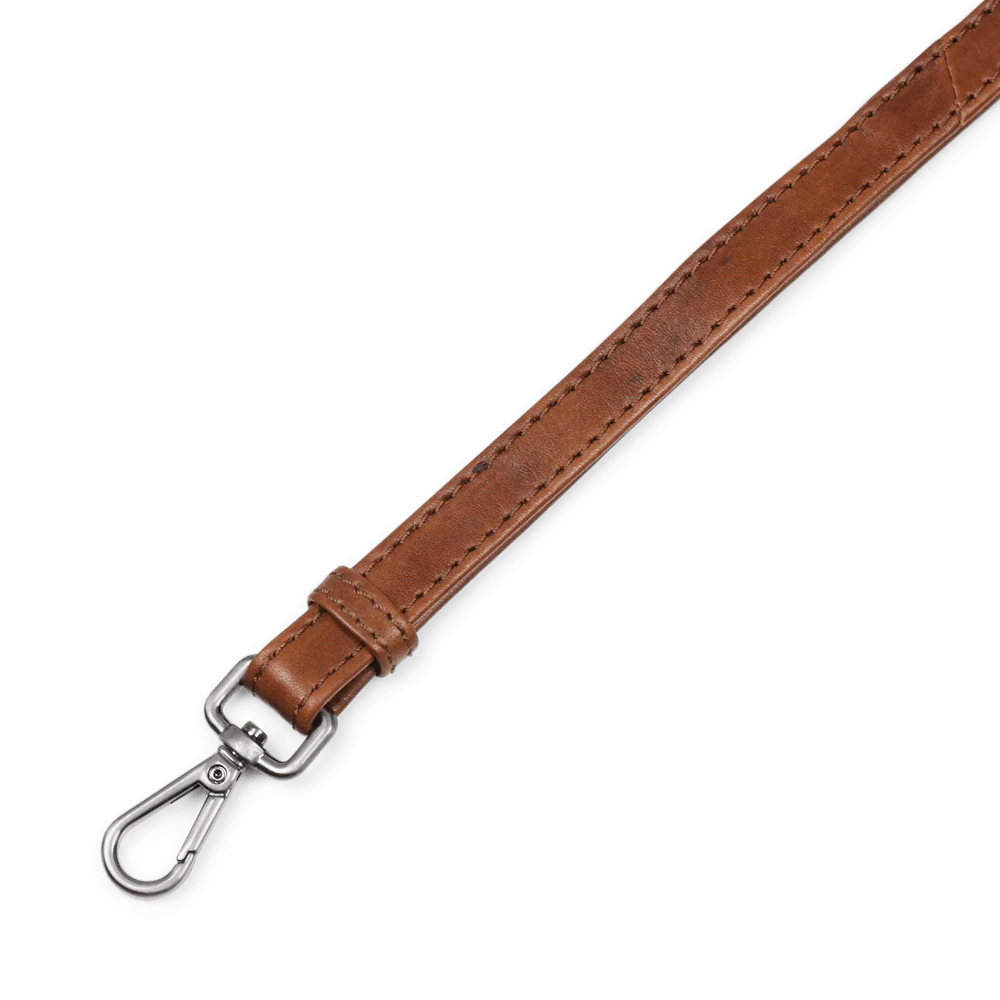 MollyMBG Leather Bag Strap, Antique - Image 3
