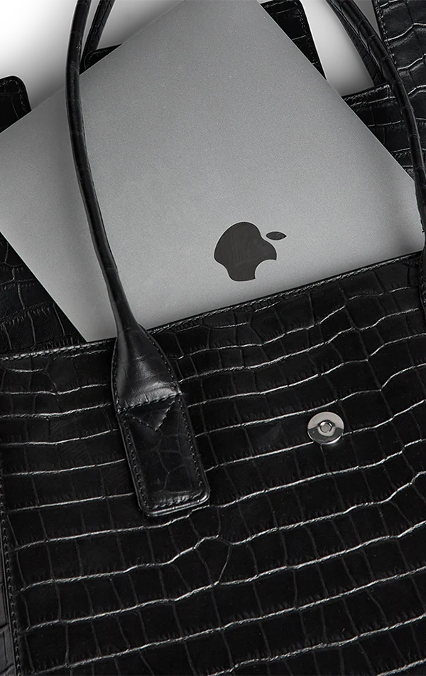 NatalieMBG Work Bag, Matte Croco - Image 7