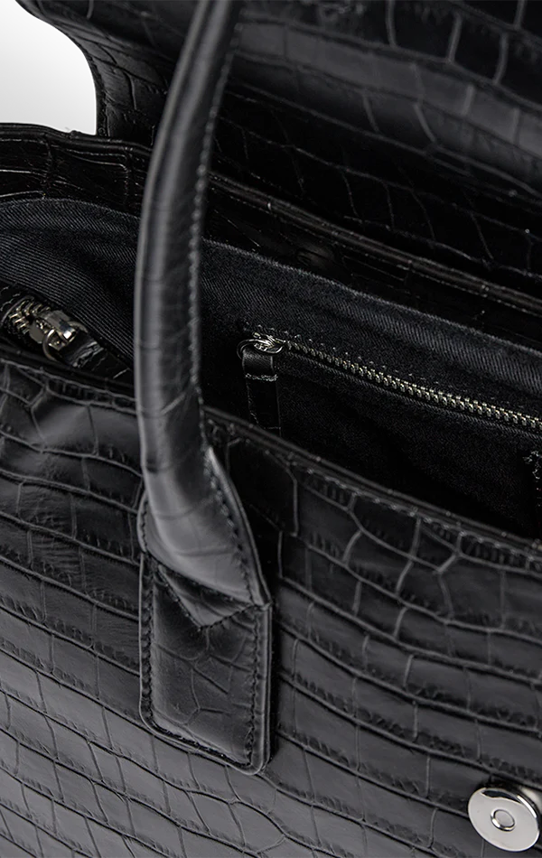 NatalieMBG Work Bag, Matte Croco - Image 8
