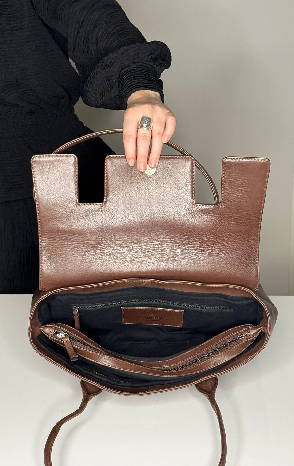NatalieMBG Work Bag, Matte Croco - Image 9